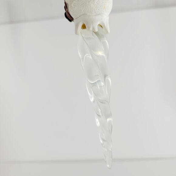 Vintage Avon Snowman with Wreath Icicle Christmas Ornament - Picture 4 of 5